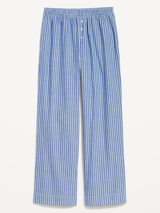 High-Waisted Poplin Pajama Pant Product Image
