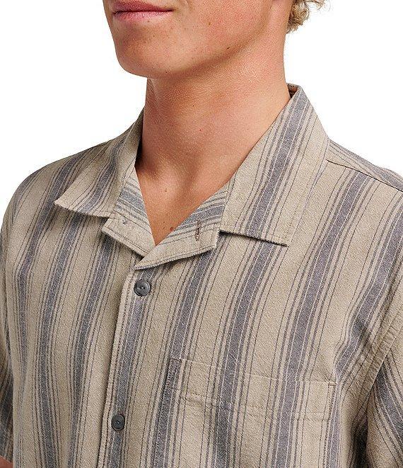 Quiksilver Striped Short Sleeve Oxford Shirt Product Image