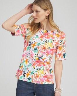 Abstract Bateau Neck Tee Product Image