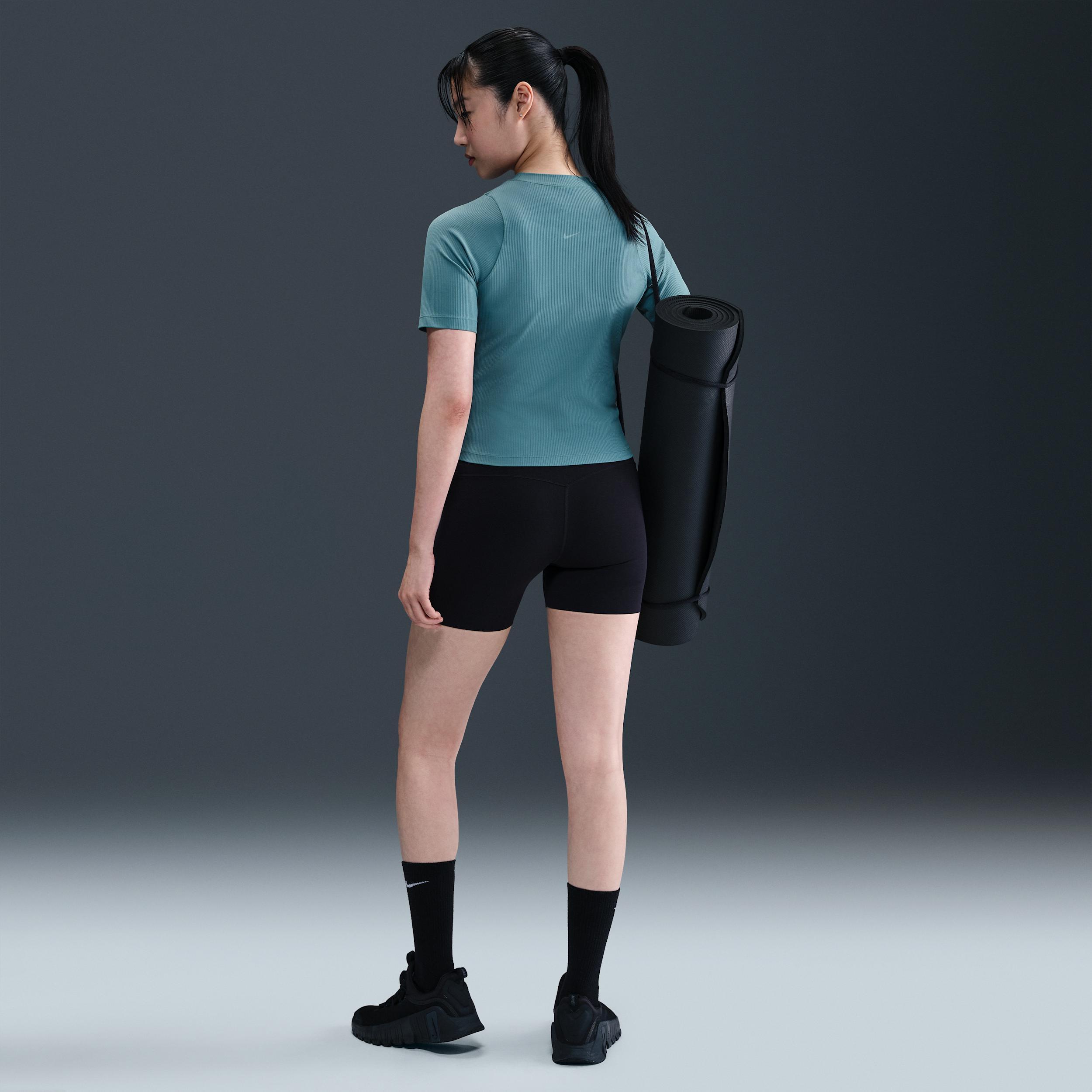 Nike Women's Zenvy Rib Dri-FIT Short-Sleeve Top Product Image