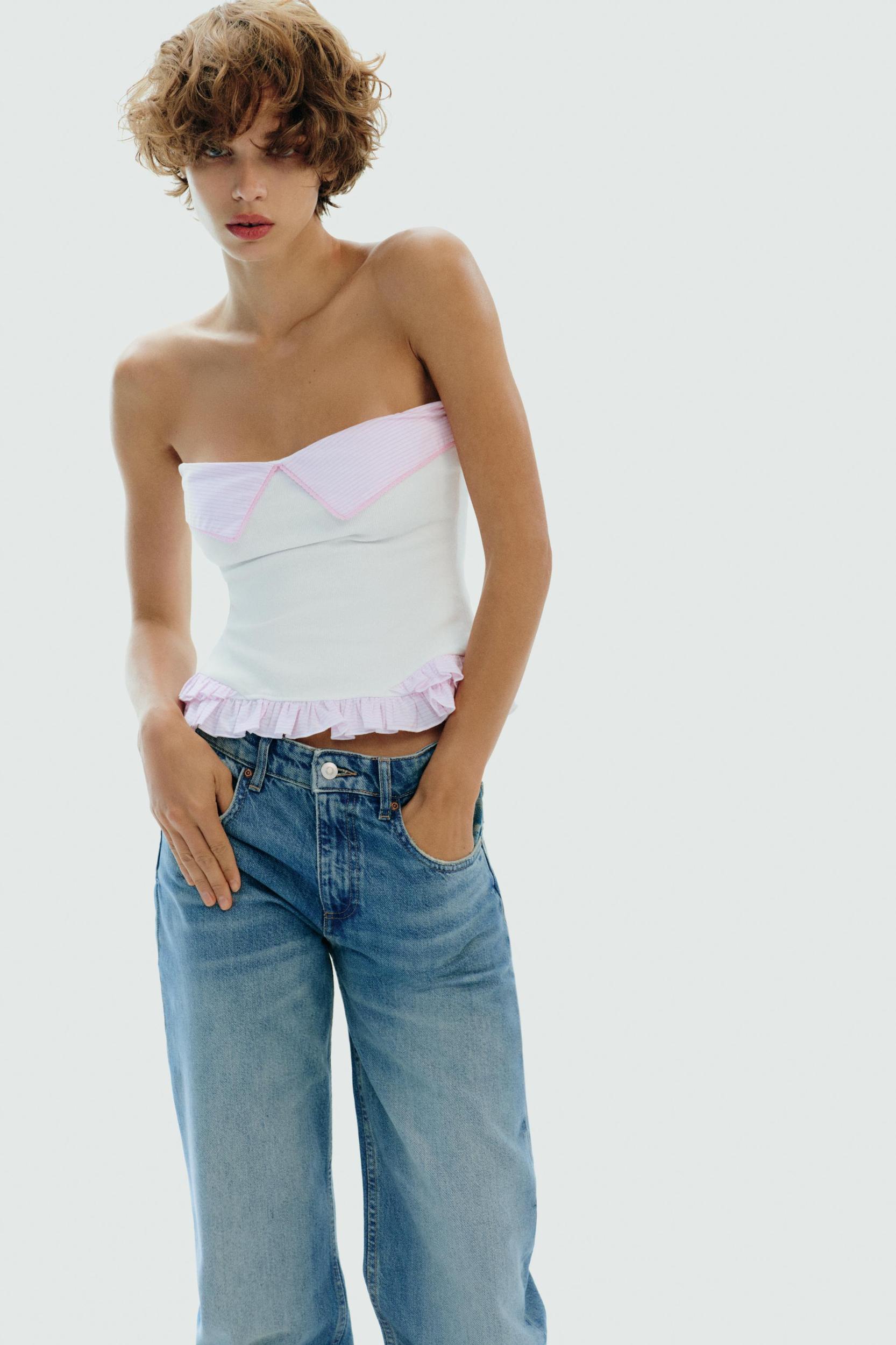 CONTRAST STRAPLESS TOP Product Image
