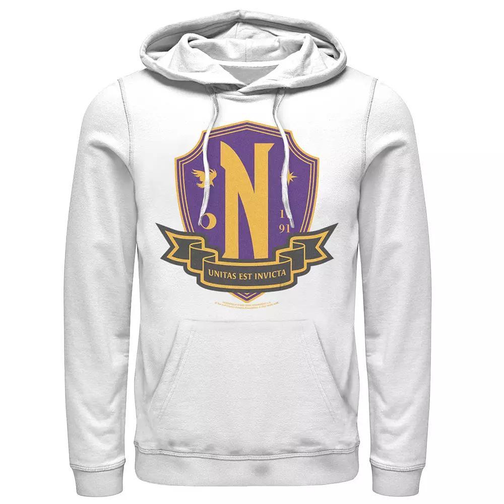 Men's Wednesday Unitas Est Invicta Graphic Hoodie, Size: Medium, White Product Image