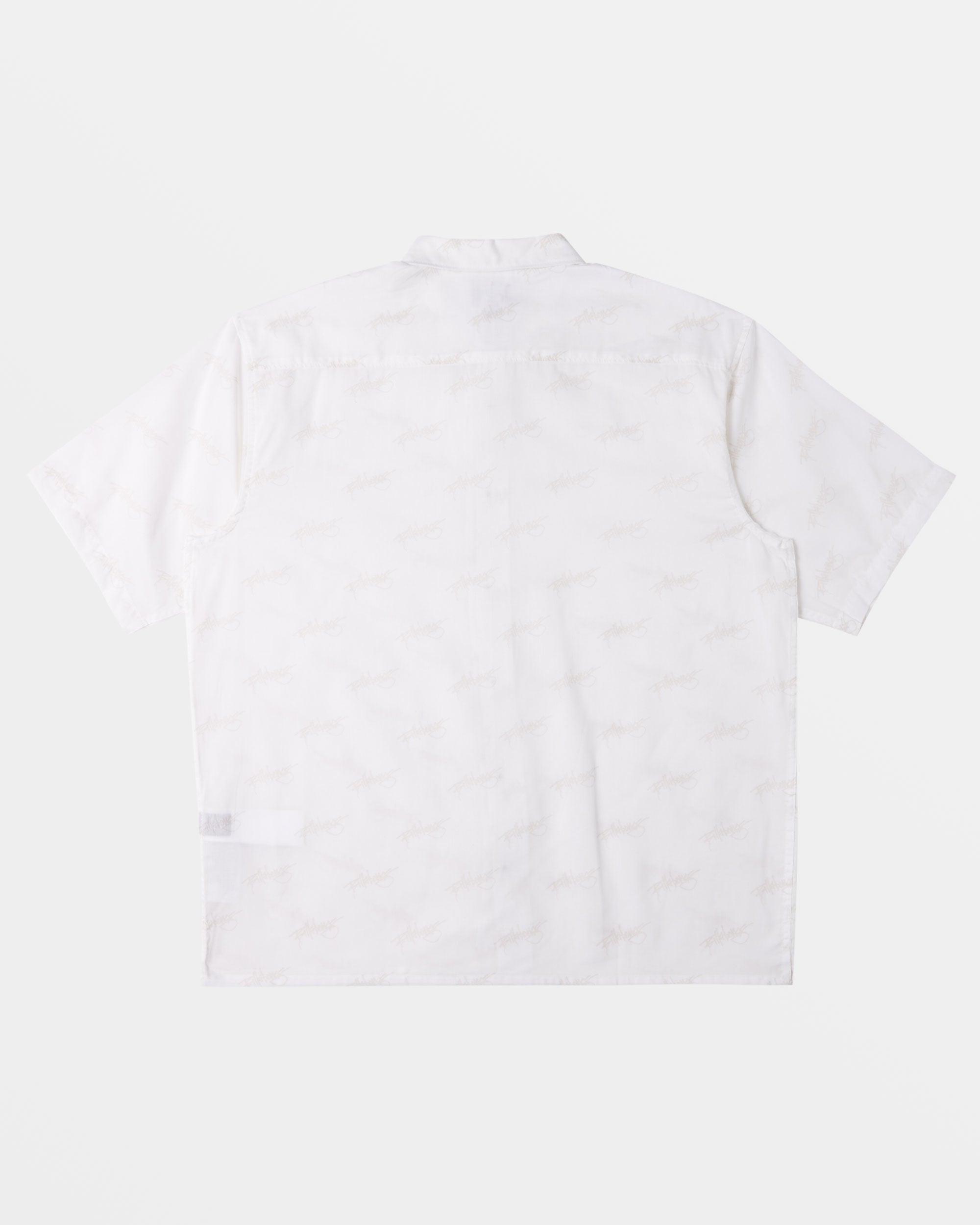 Script Short Sleeve Shirt - White Male Product Image