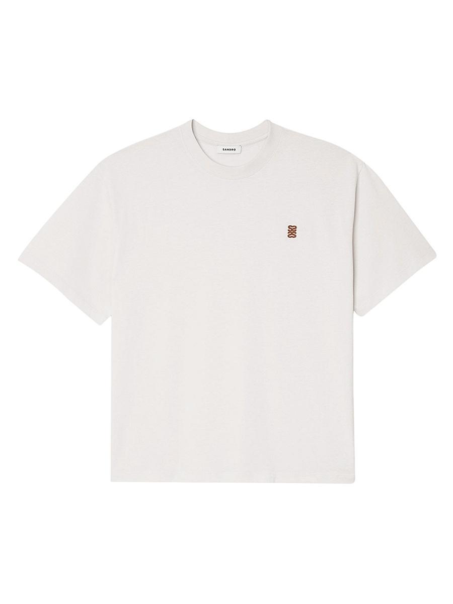 Mens Leather Logo T-Shirt Product Image