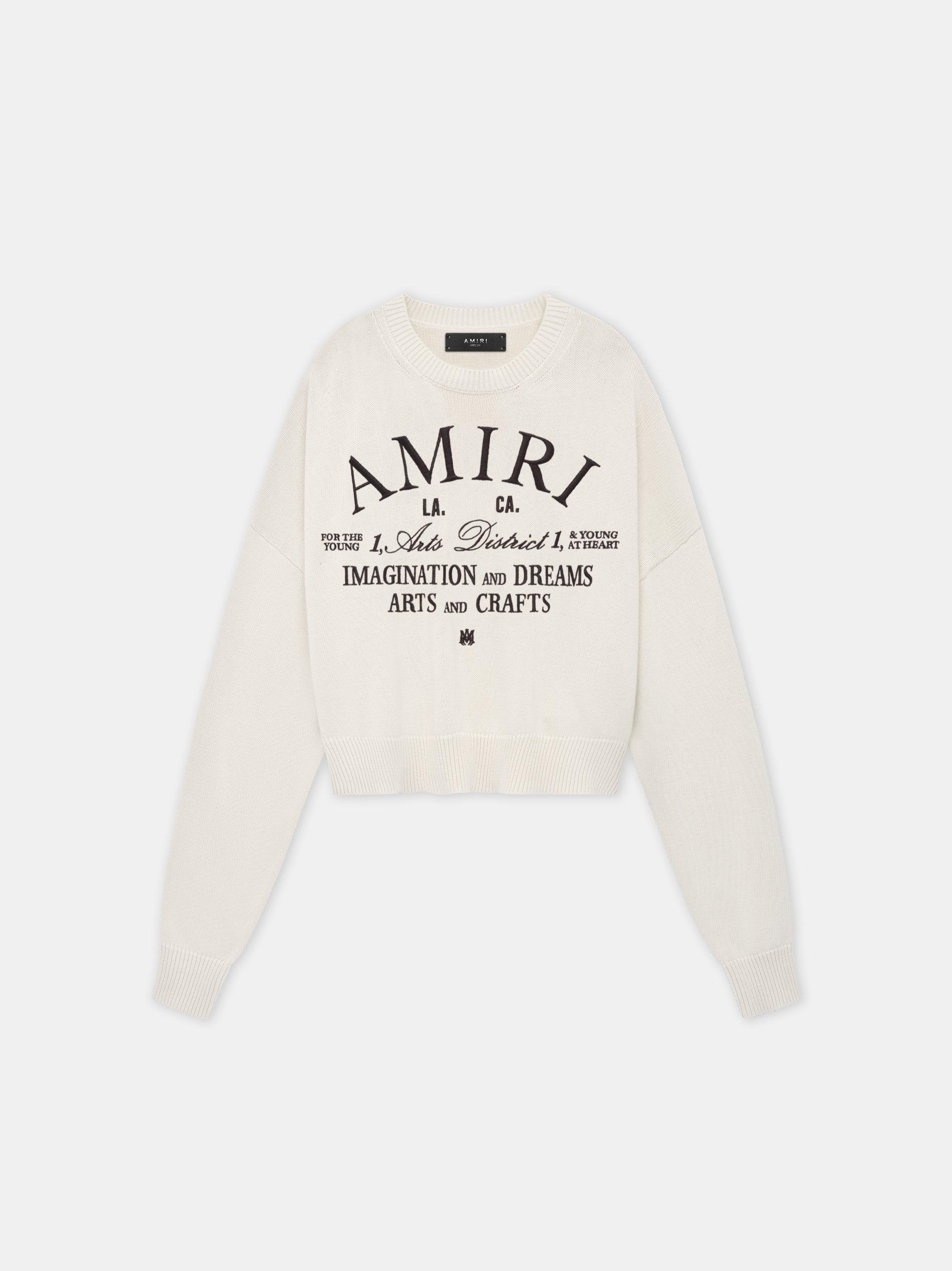 WOMEN - WOMEN'S AMIRI ARTS DISTRICT CREW - White Female Product Image