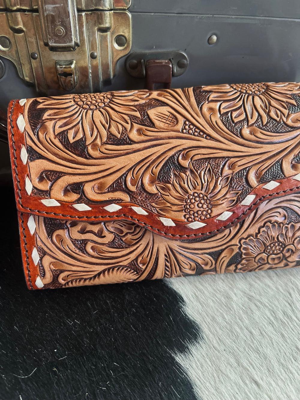 American Darling Leather Bloom Wallet Crossbody Product Image