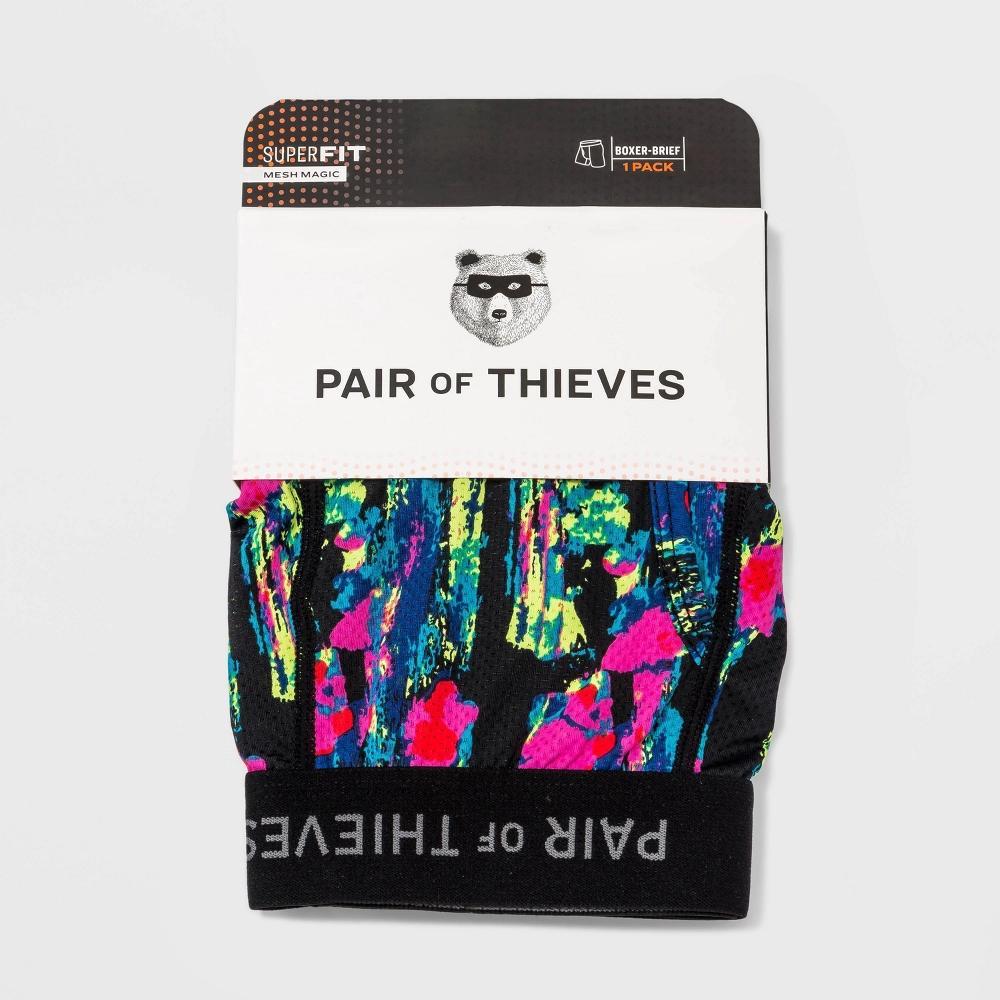 Pair of Thieves Mens Super Fit Flamingo Boxer Briefs M: Lightweight Mesh, Full Waistband Elastic Product Image