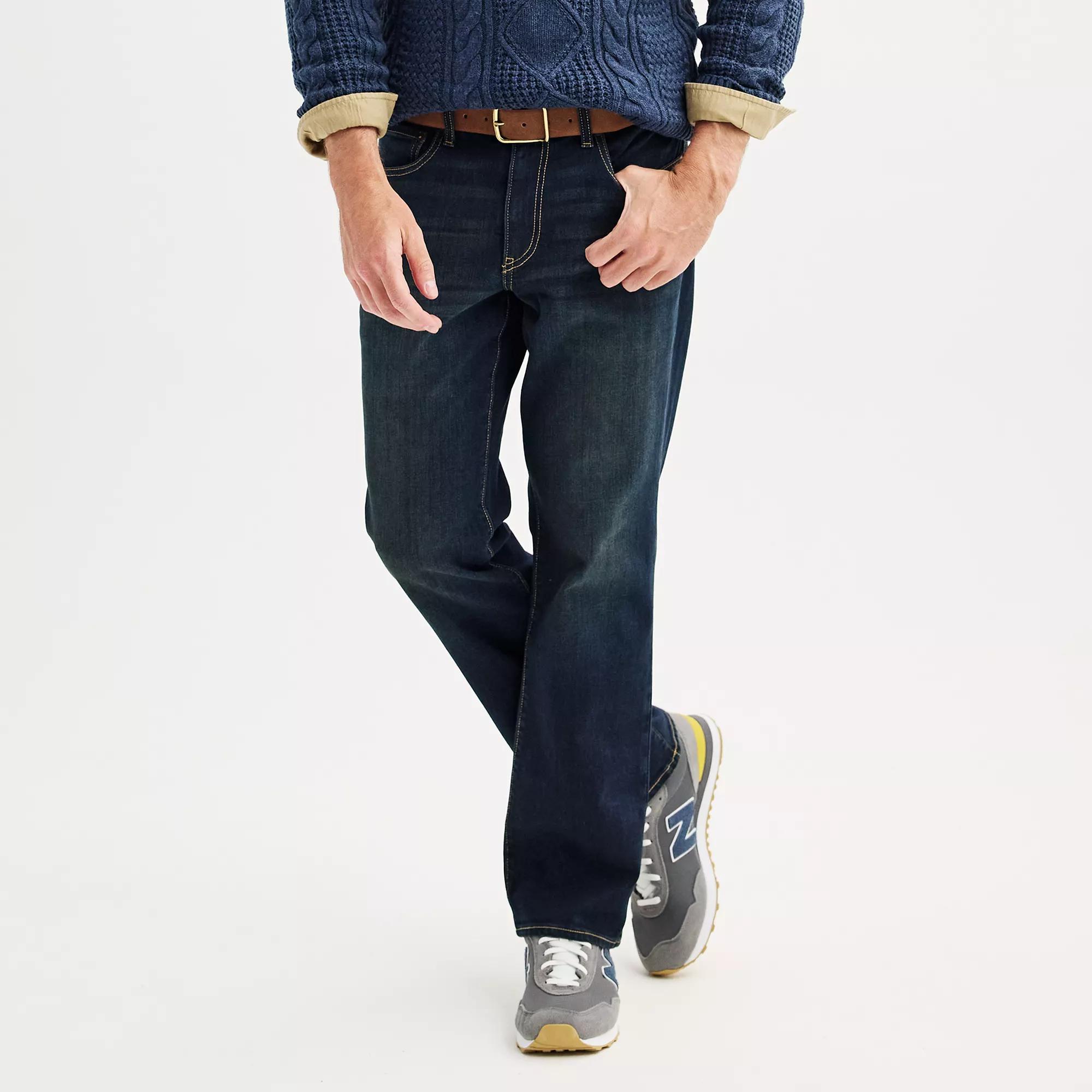 Men's Sonoma Goods For Life® Bootcut Jeans, Size: 40 X 32, Dark Brown Tint Product Image