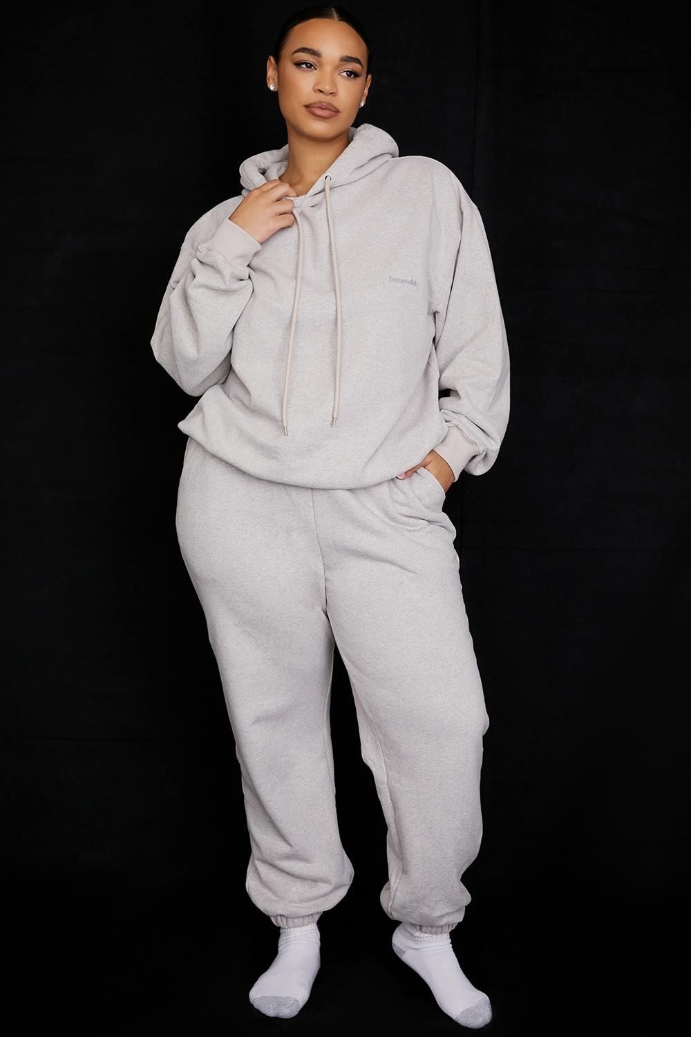 Sky Light Grey Fleece Back Jogging Trousers Product Image
