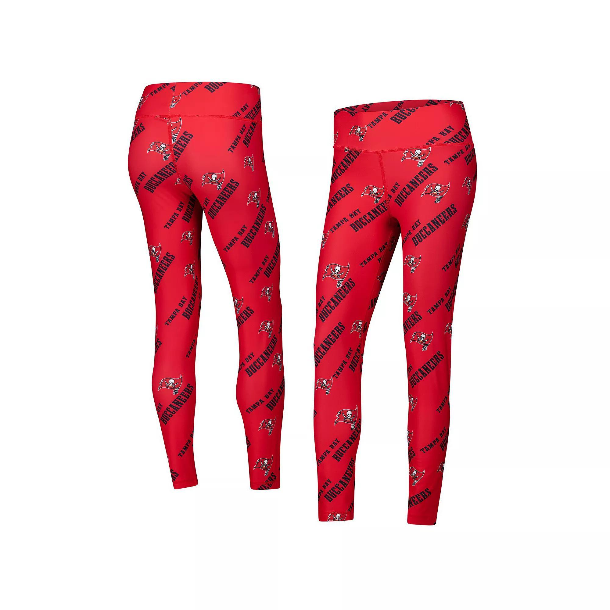 Women's Concepts Sport Red Tampa Bay Buccaneers Breakthrough Allover Print Knit Leggings, Size: Large Product Image