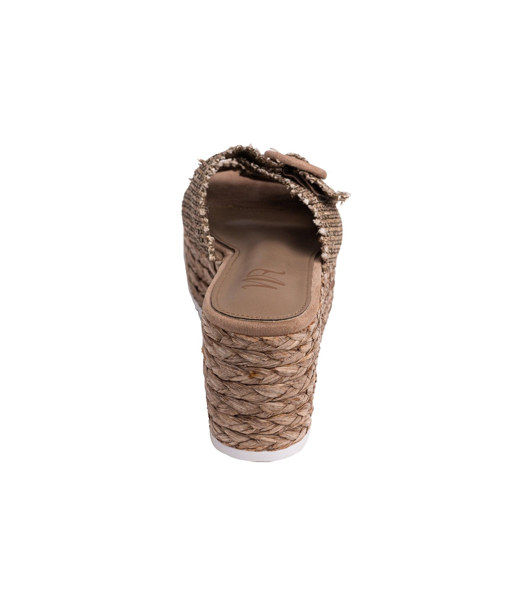 Eriwen Buckle Wedge in Taupe (Online Exclusive) Product Image