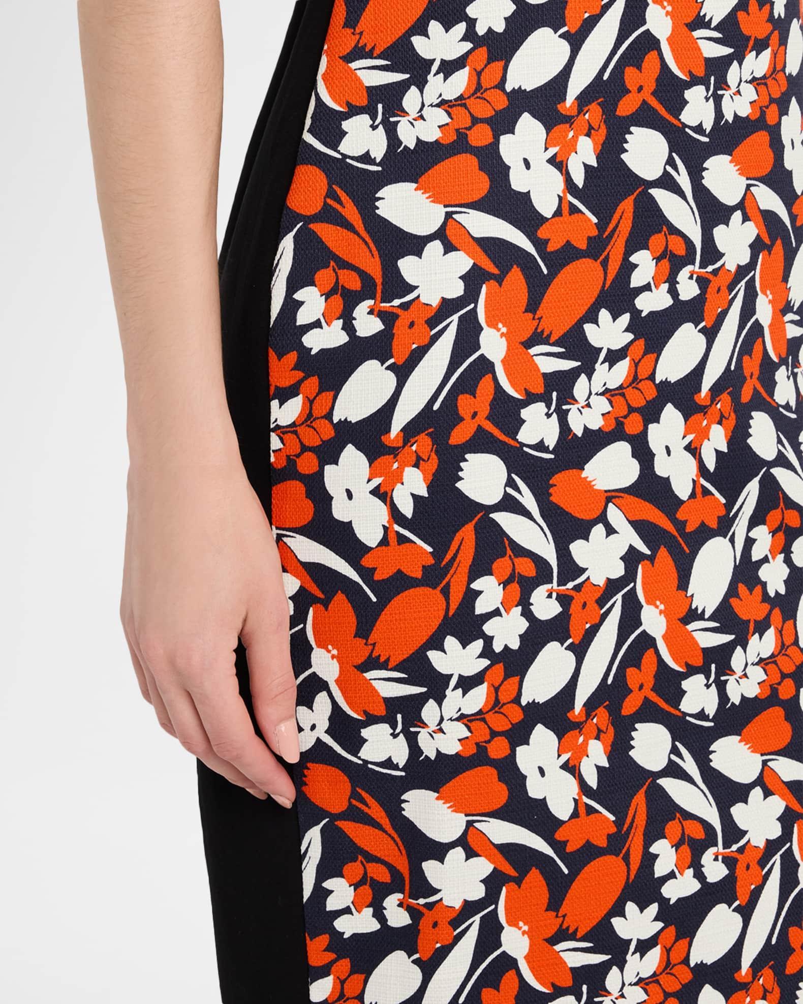 Sleeveless Floral-Print Bodycon Midi Dress Product Image