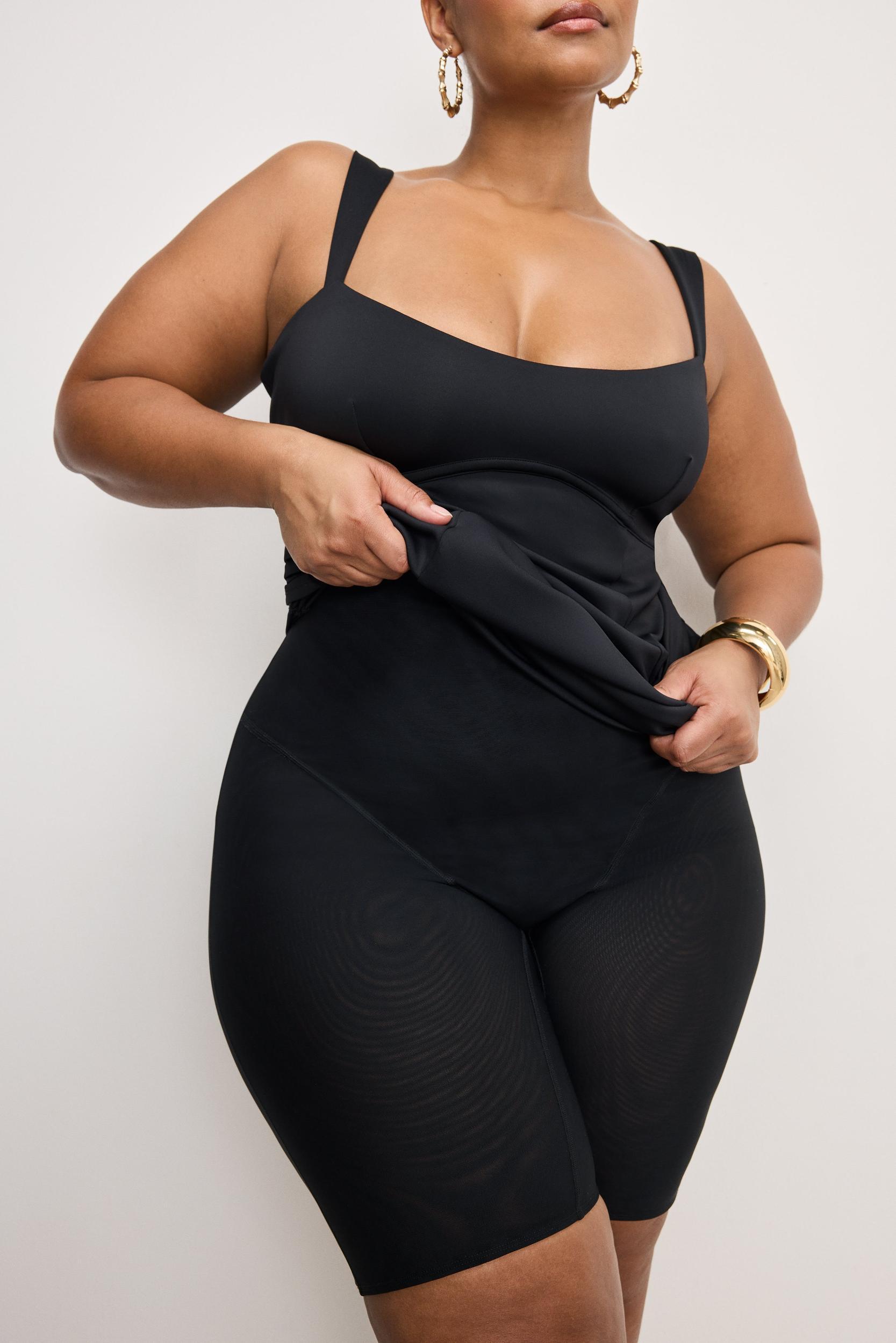 SCUBA SWEETHEART MIDI DRESS | BLACK001 Product Image