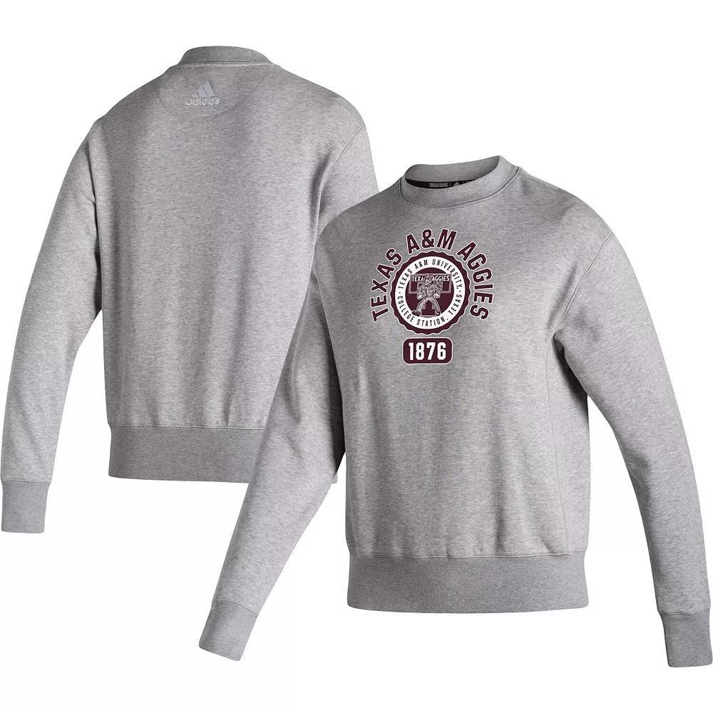 Women's adidas Heathered Gray Nebraska Huskers Vintage Circle Pullover Sweatshirt, Size: 2XL, Grey Product Image