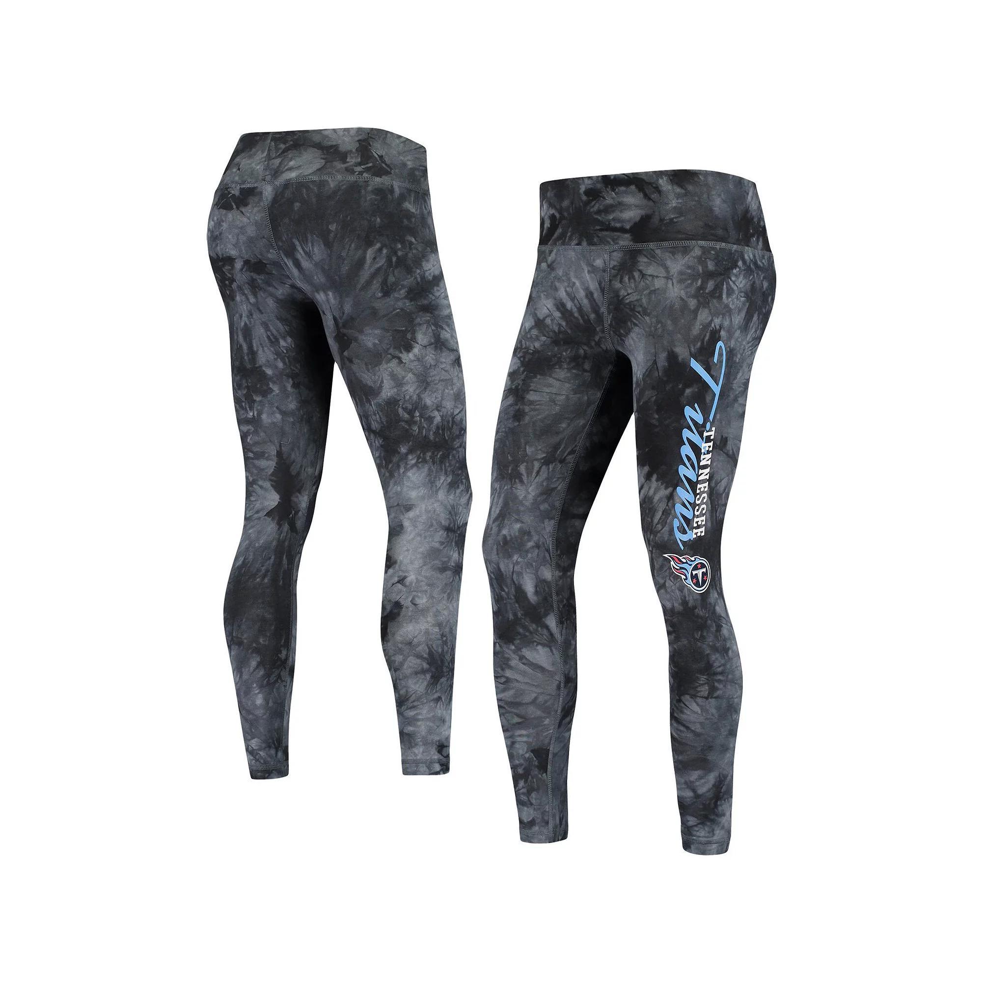 Women's Concepts Sport Black Tennessee Titans Burst Tie-Dye Leggings, Size: Small Product Image
