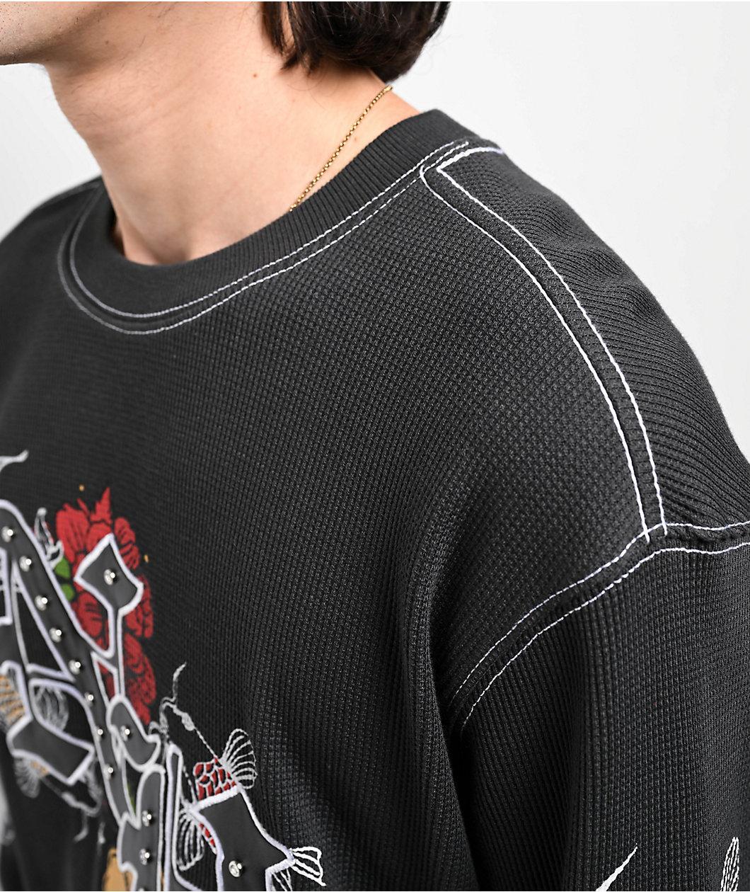 Ninth Hall Dusk Charcoal Thermal Long Sleeve T-Shirt Product Image