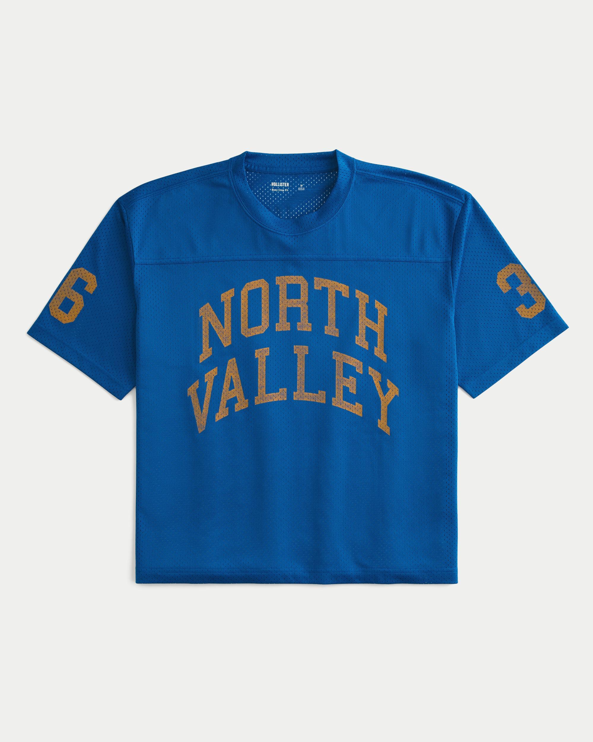 Boxy Crop Mesh Graphic Jersey Product Image