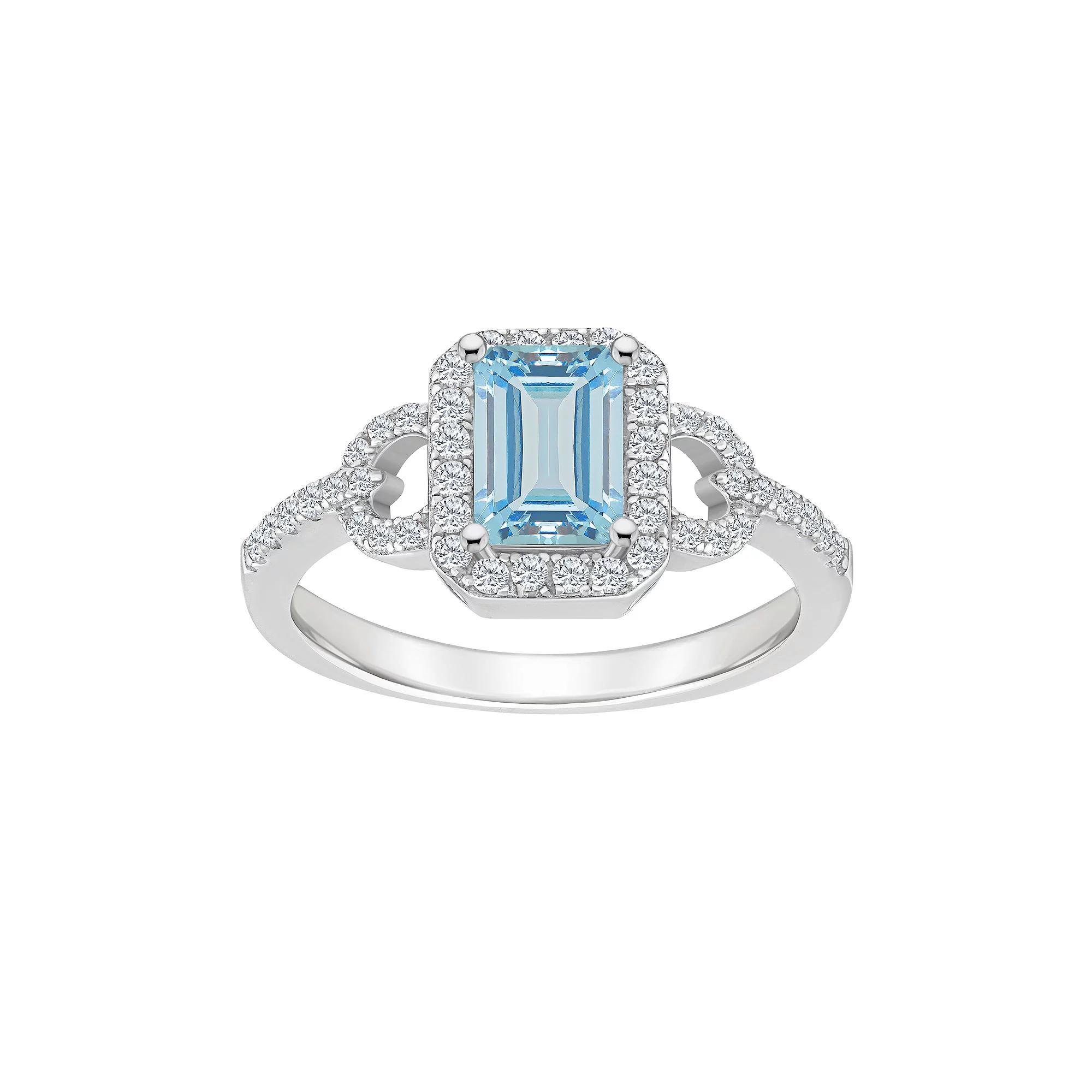 Celebration Gems Sterling Silver Citrine & White Topaz Accent Ring, Womens Product Image