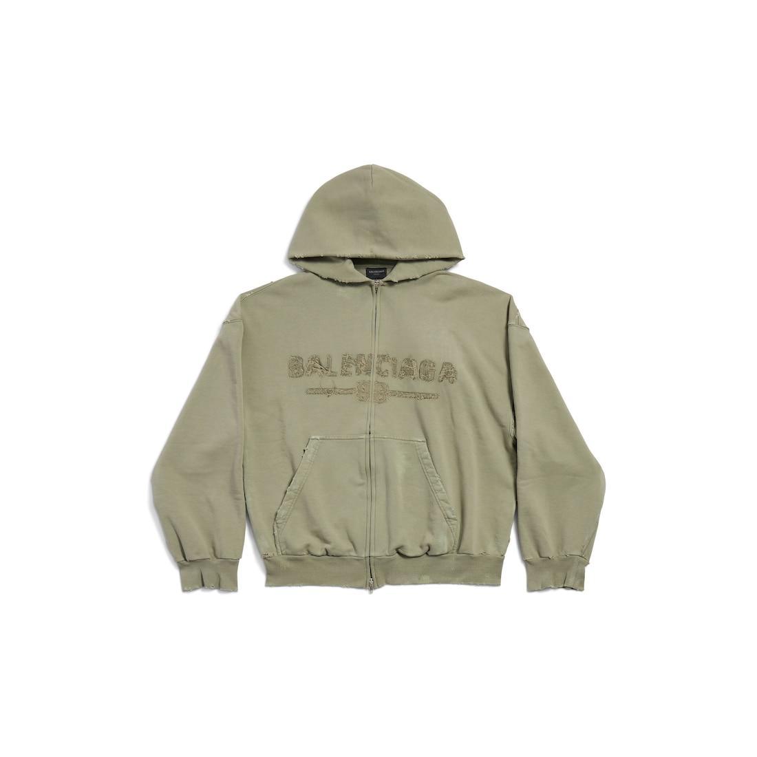 Women's Zip-up Hoodie Regular Fit in Army Green Product Image