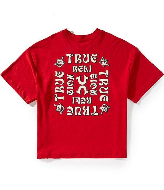 True Religion Short Sleeve Boxy Flock Oversized T-Shirt Product Image