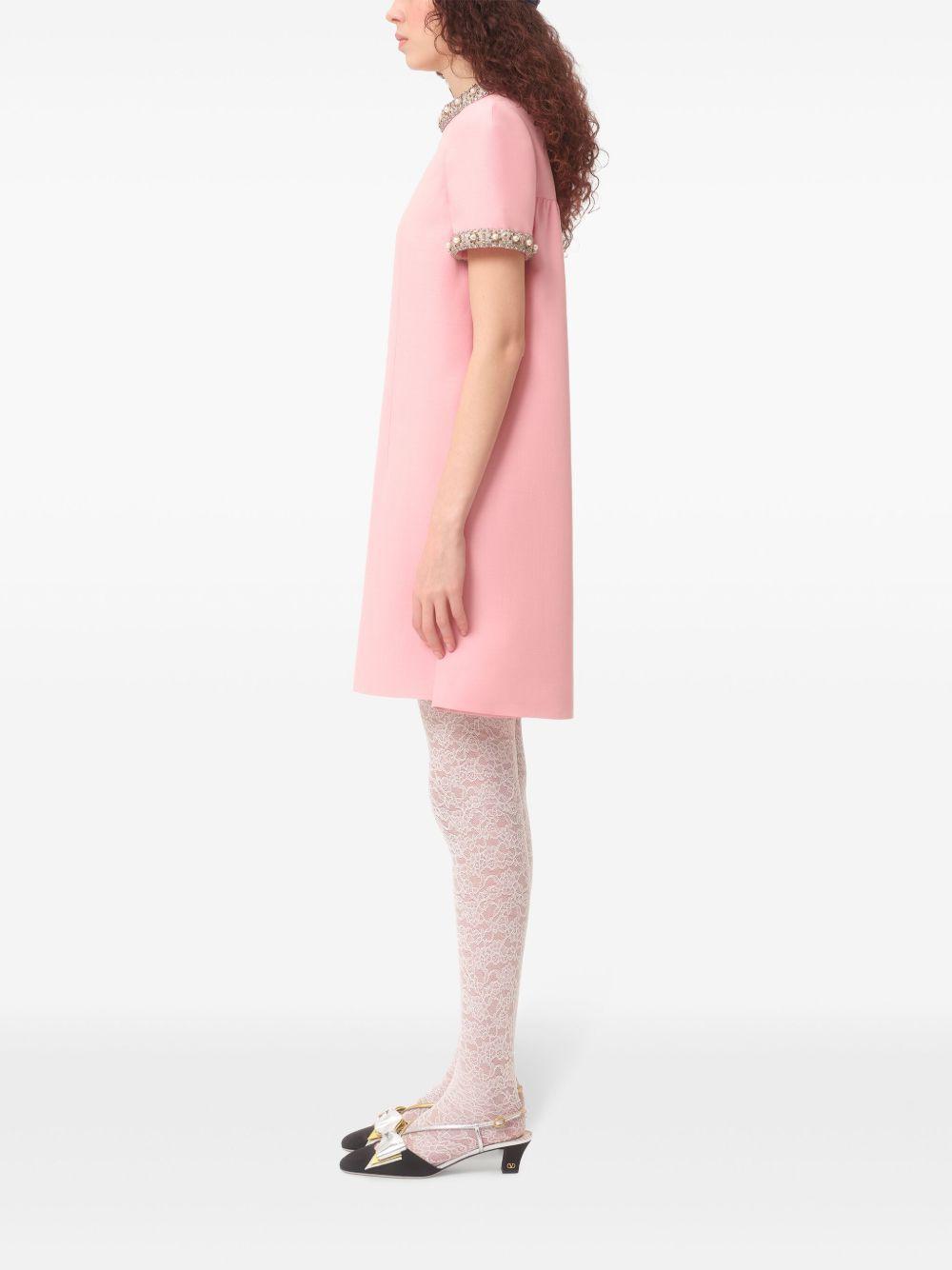 Crepe Couture embroidered mini dress Product Image