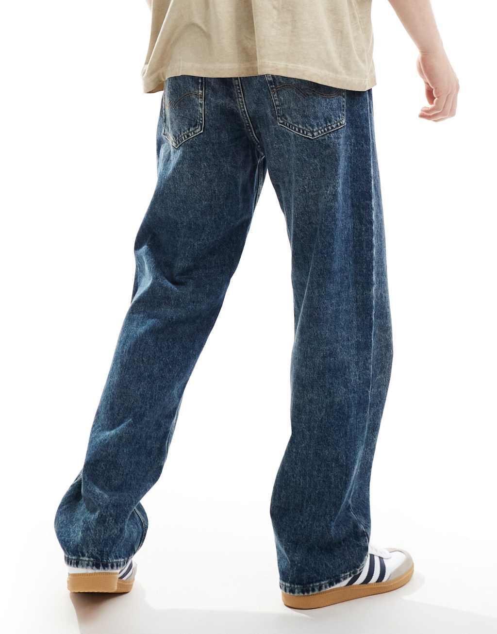 Jack & Jones Eddie loose rigid fit jean in washed blue  Product Image