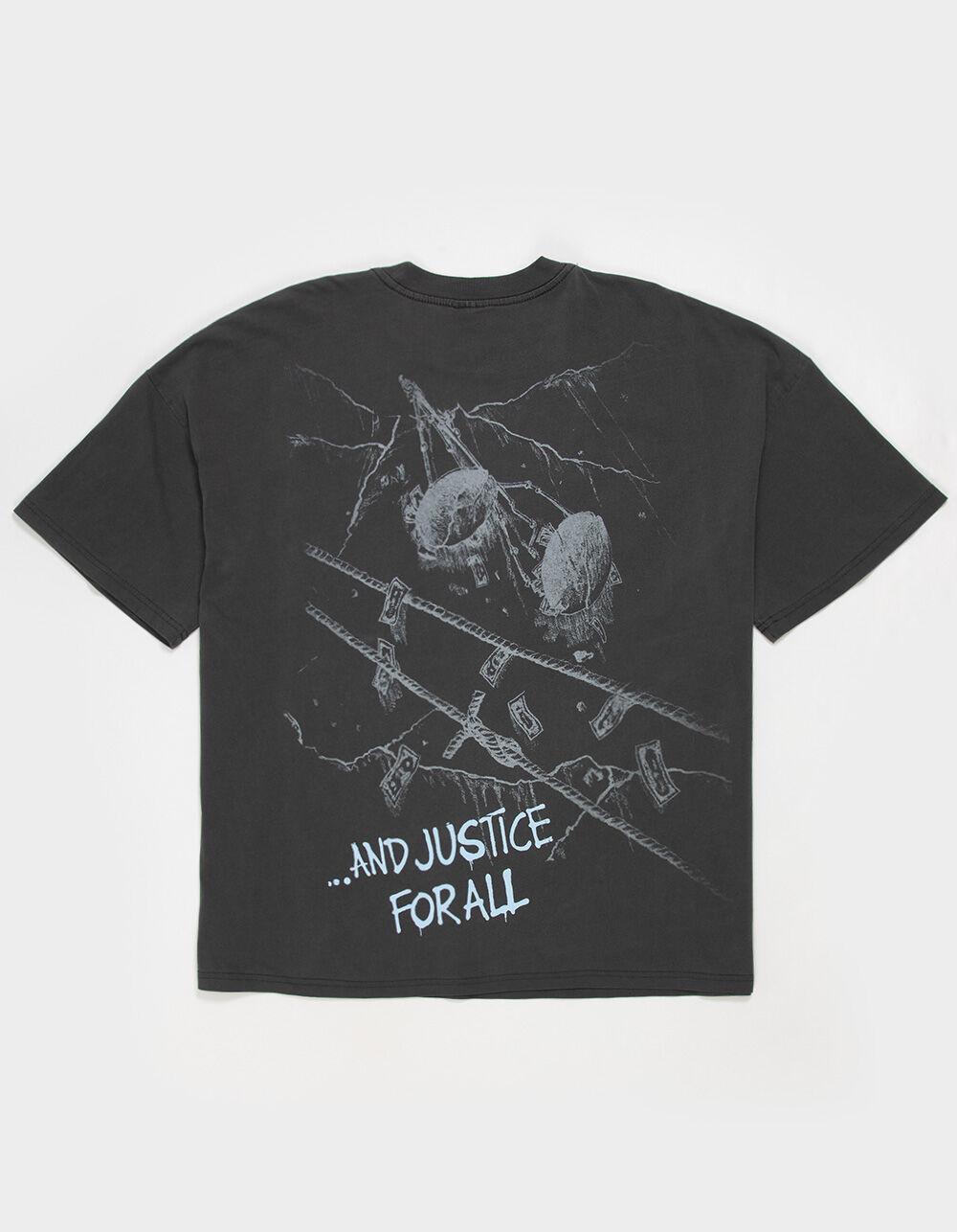 METALLICA Justice Mens Boxy Tee - WASHED BLACK Product Image