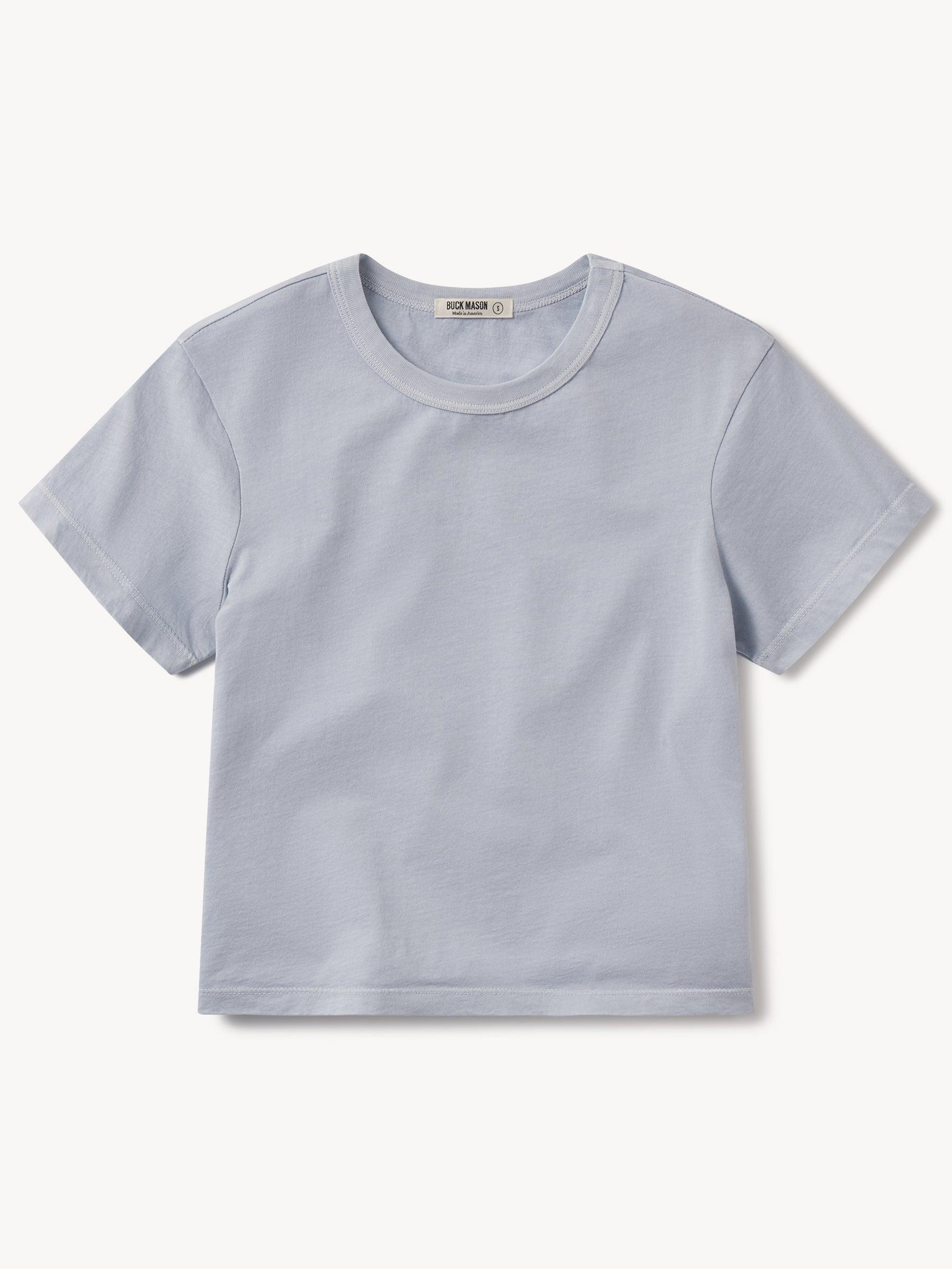 Dusty Blue Venice Wash Pima Boxy Crew Product Image