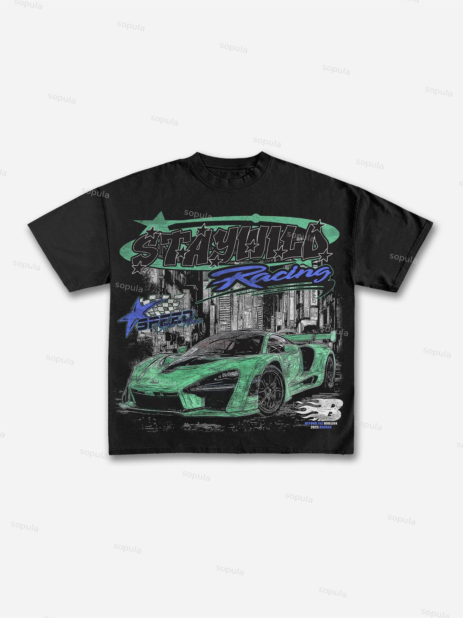 Child Of God Running Children Print Cotton T-shirt Product Image