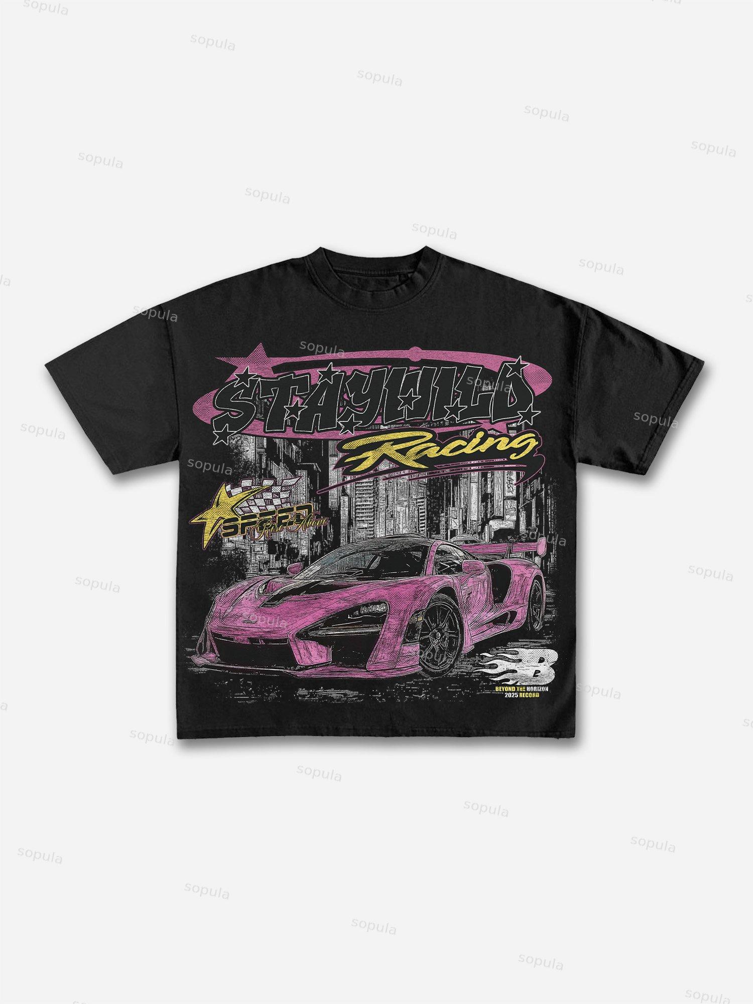Child Of God Running Children Print Cotton T-shirt Product Image