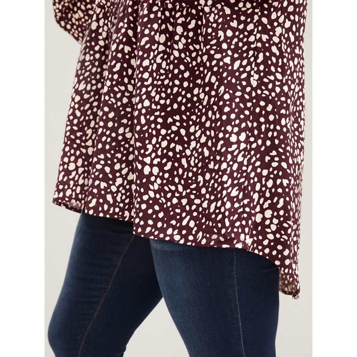 Plus Size Scarlet Leopard Print High Low Hem Round Neck Blouse Women Elegant Sleeveless Round Neck Dailywear Blouses BloomChic 26/4X Product Image