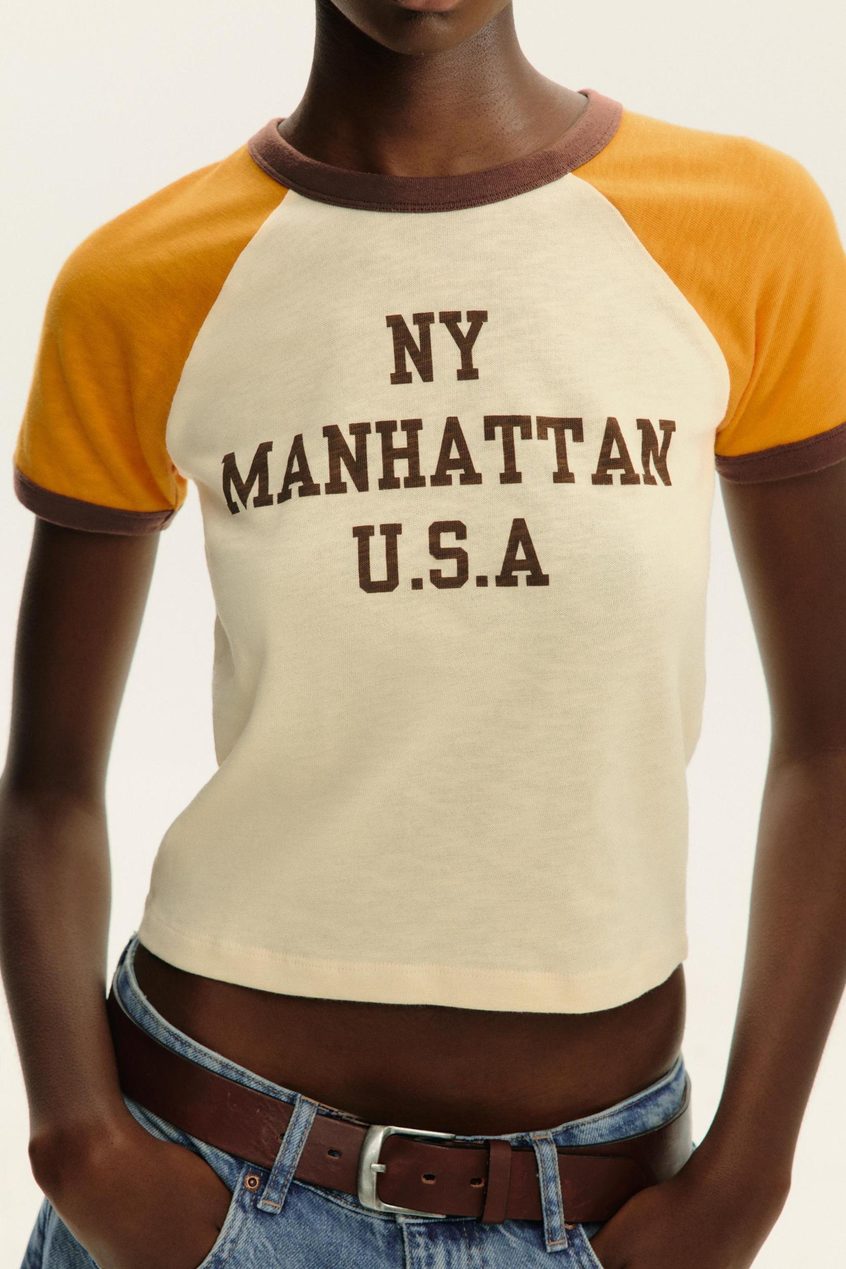 TEXT RIB T-SHIRT Product Image
