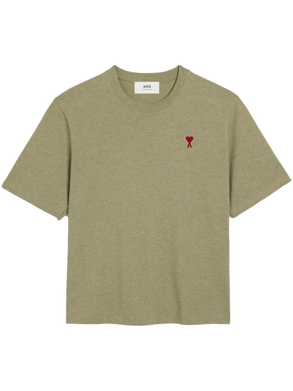 logo-embroidered organic cotton T-shirt Product Image