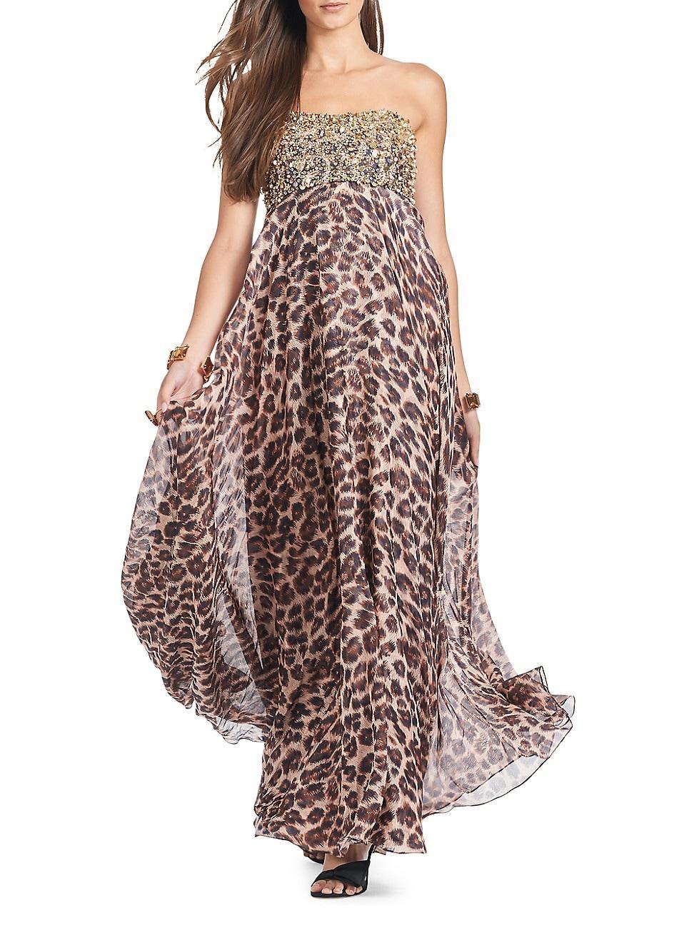 Womens Ames Sequined Leopard Gown Product Image