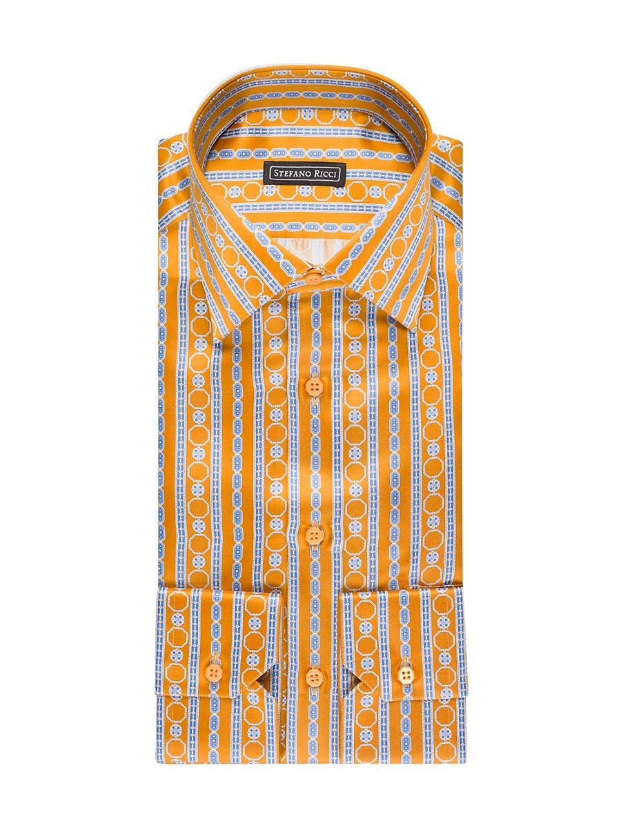 Mens Handmade Silk Dress Shirt Product Image