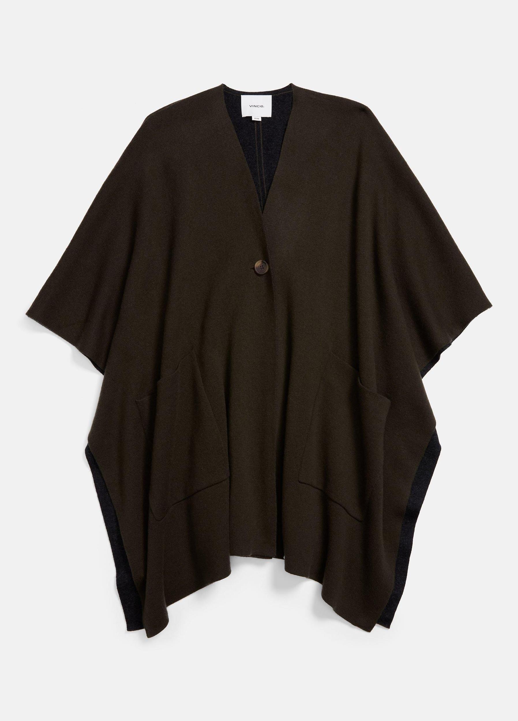 Womens Wool And Cashmere Double-Face Cape, Camel Grey Vince Product Image