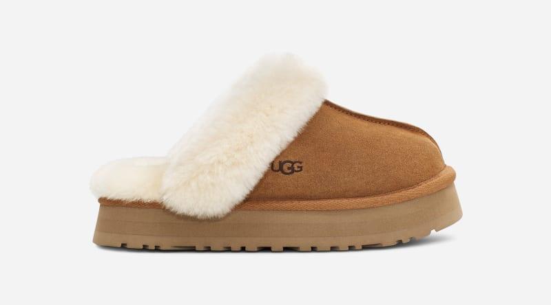 Disquette Suede & Shearling Platform Slippers Product Image