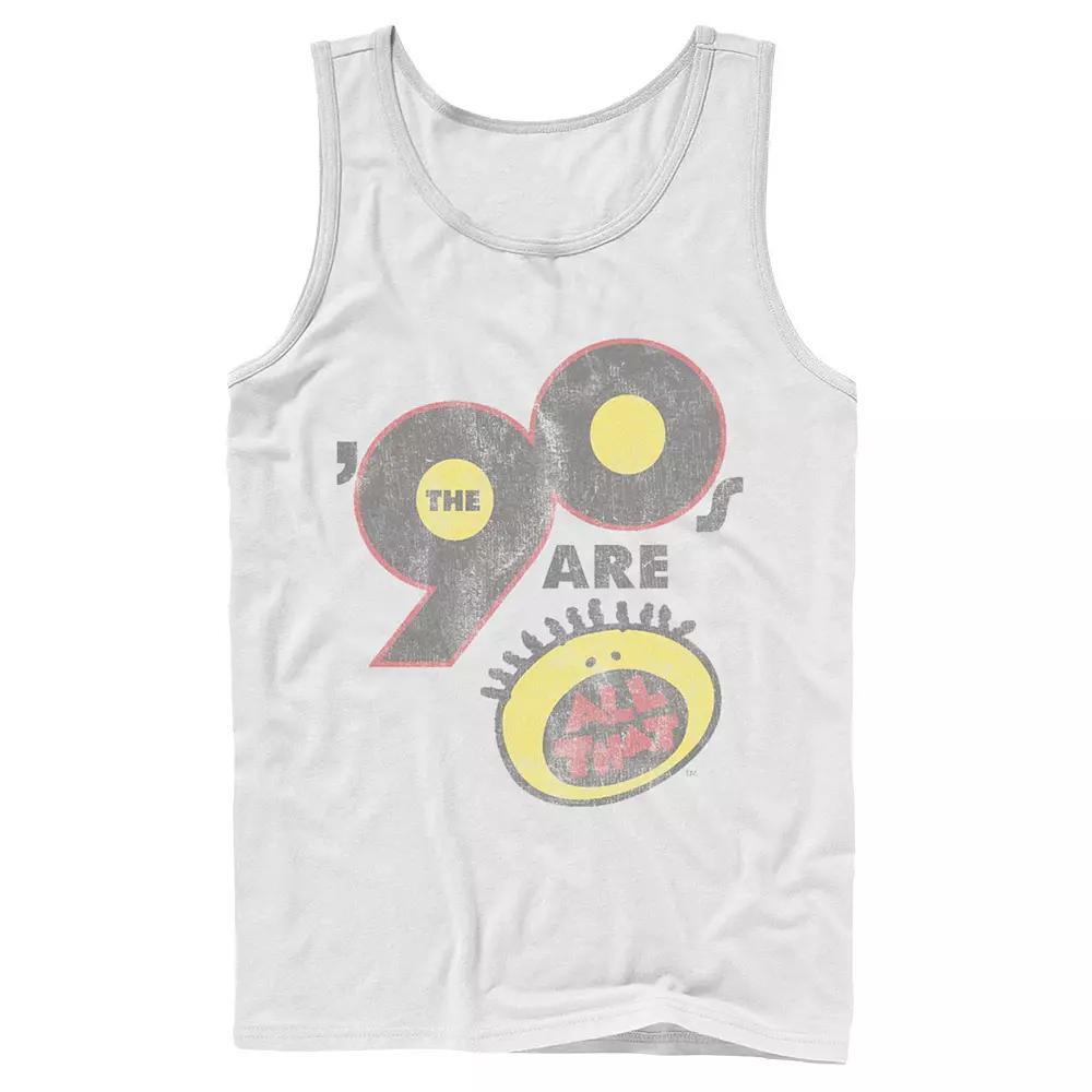 Mens Nickelodeon All That The Nineties Are Vintage Retro Graphic Tank Top Blue Product Image