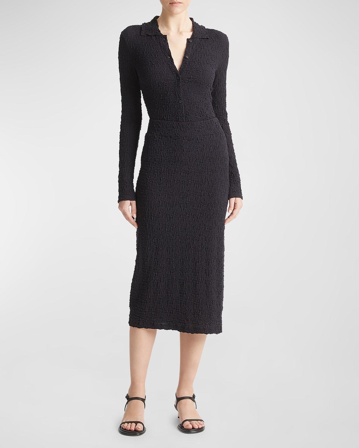 Womens Textured Midi-Skirt Product Image