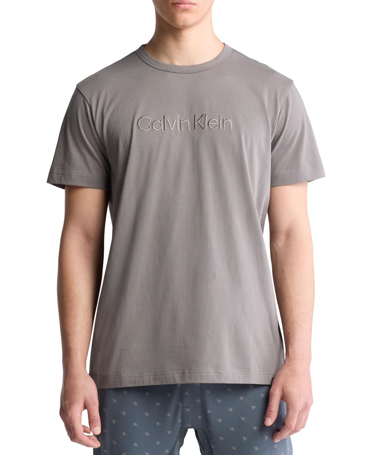 Calvin Klein Men's Calvin Klein Logo Sleep T-Shirt - Grey - L Product Image