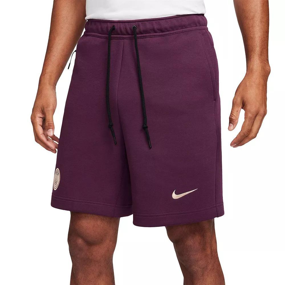 Mens Nike Burgundy Paris Saint-Germain 2024/25 Tech Fleece Shorts Product Image