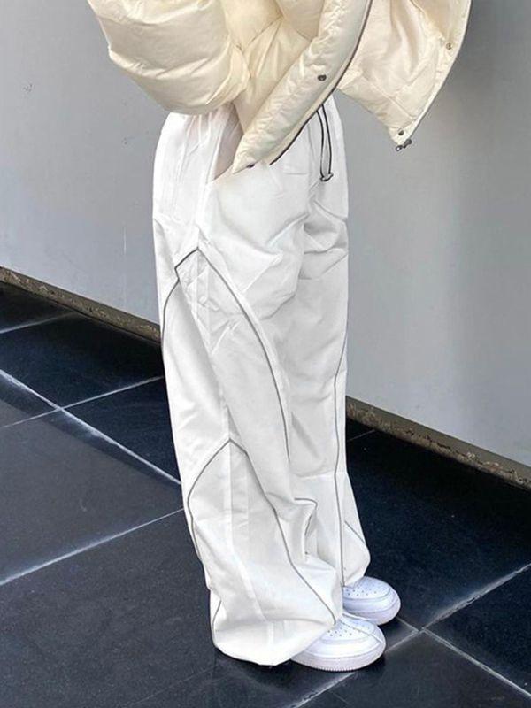 Pintuck Detail Straight Leg Pants Product Image
