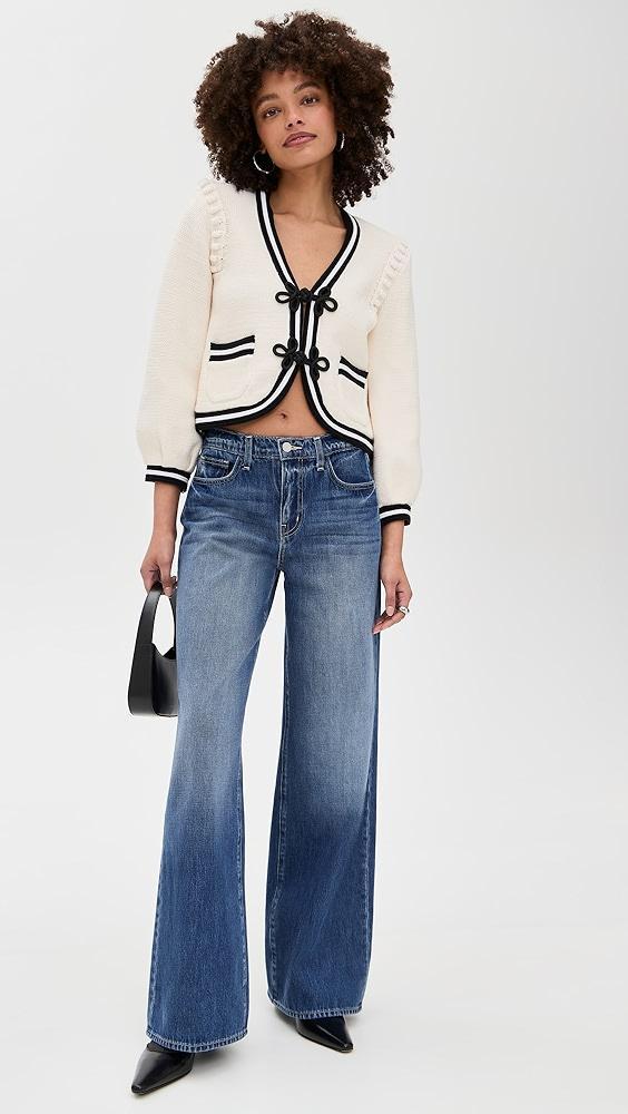 L'AGENCE Alicent High Rise Sneaker Wide Leg Jeans | Shopbop Product Image