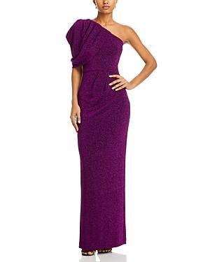 Black Halo Egan Metallic One Shoulder Gown Product Image
