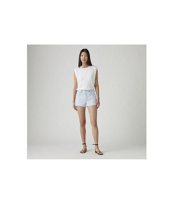 Levi's® 501® Original High Rise Stretch Frayed Hem Denim Shorts Product Image