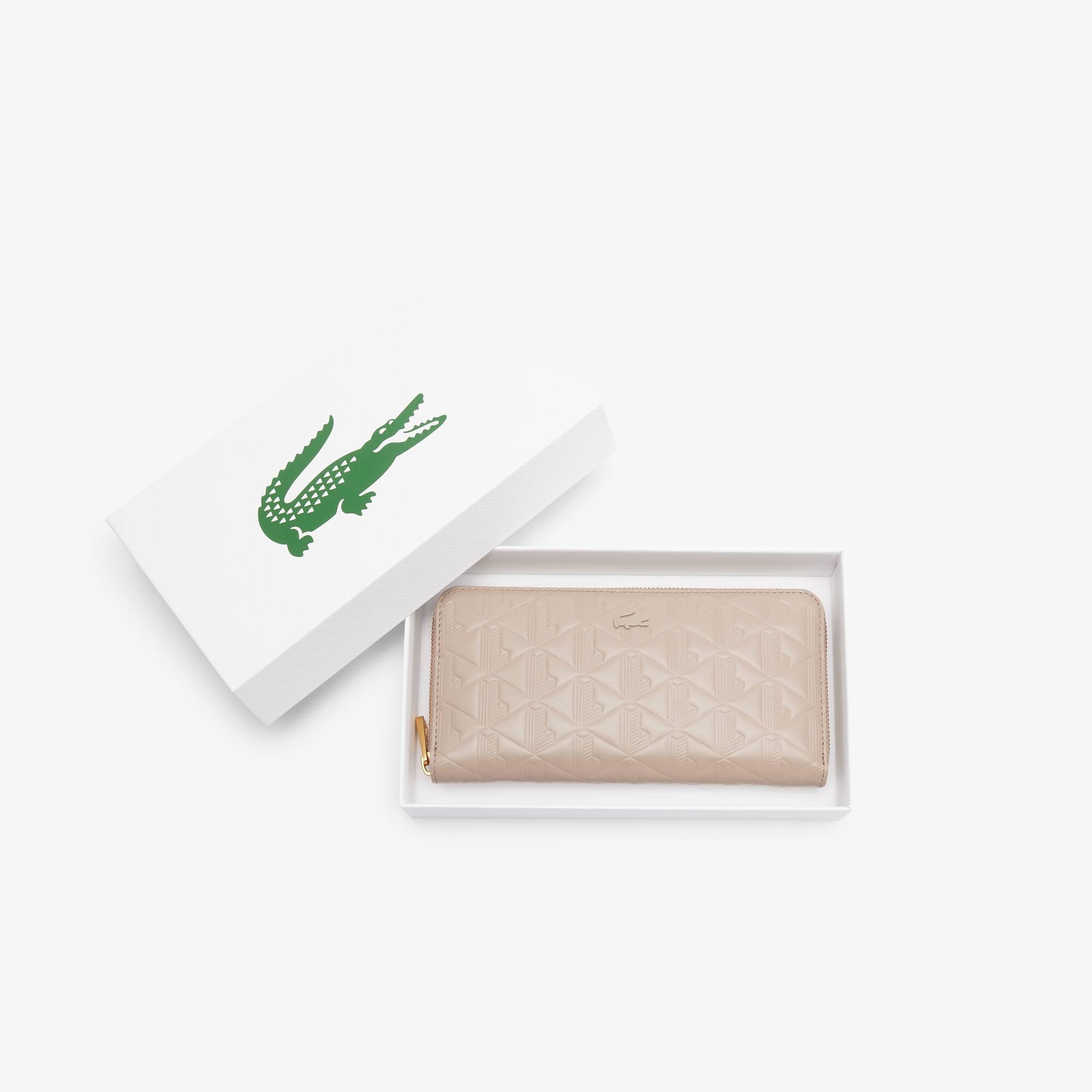 Maheki Zipped Embossed Leather Billfold Product Image