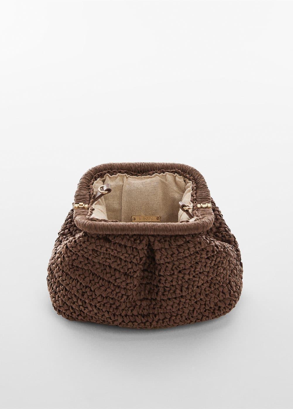 Mango Womens Natural Fiber Clutch Bag Product Image