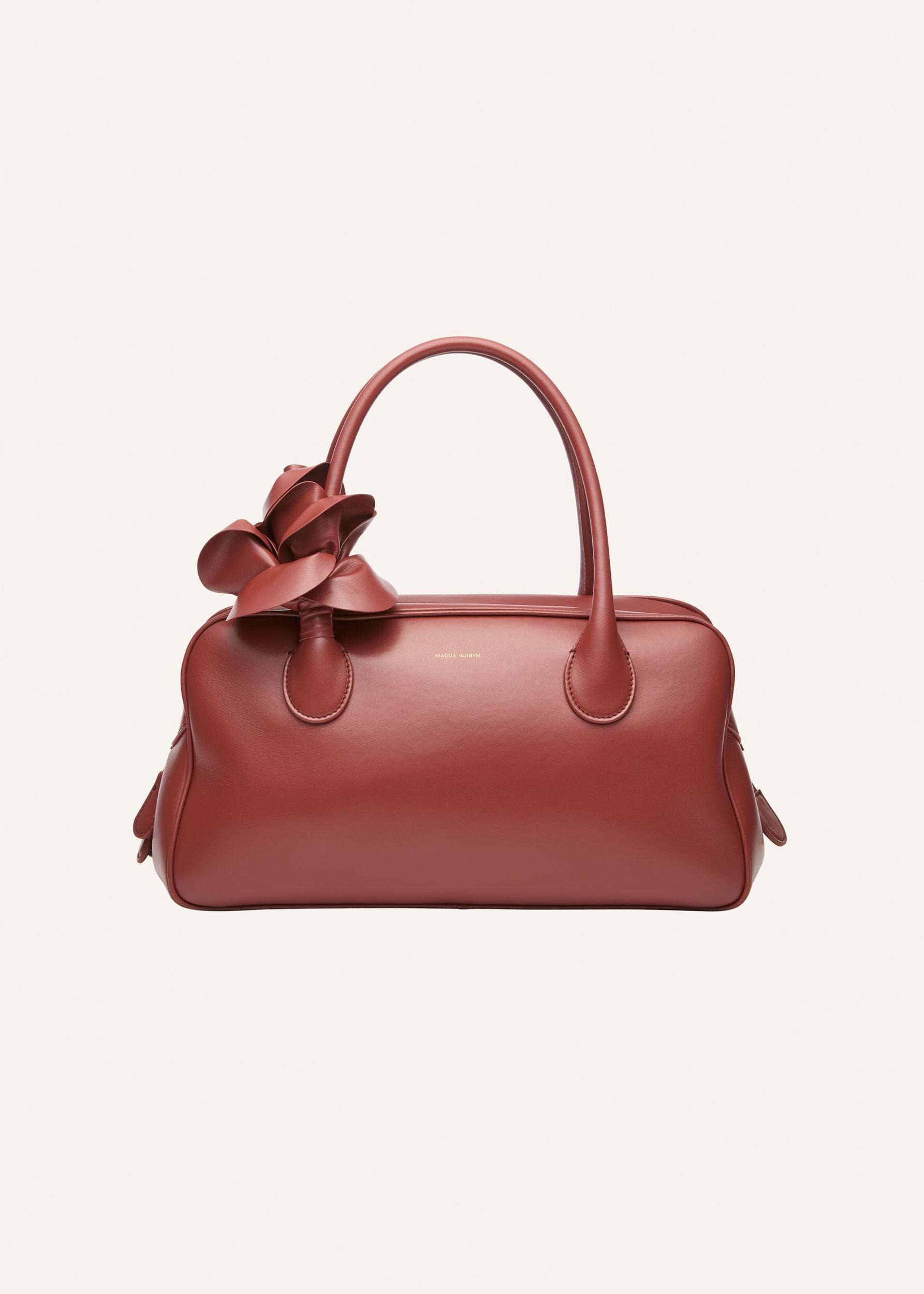 Brigitte bag in amber leather and gold Product Image