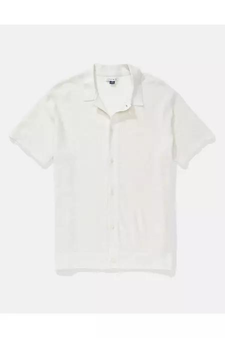 AE Waffle Button-Up Polo Shirt Men's Product Image