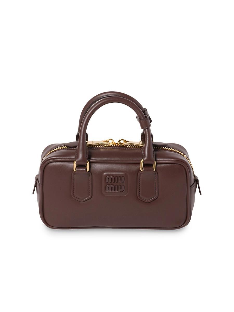Womens Arcadie Leather Top Handle Bag Product Image
